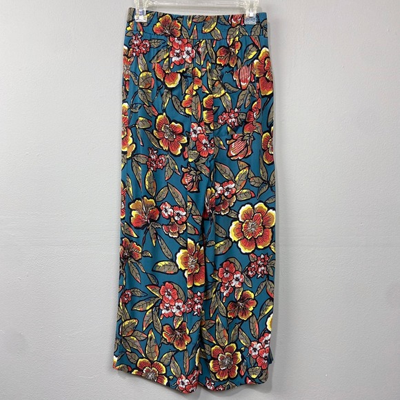 Ann Taylor‎ LOFT Floral Wide Leg Pants Size 0 Maximalist Cottagecore Resortwear - Picture 7 of 13